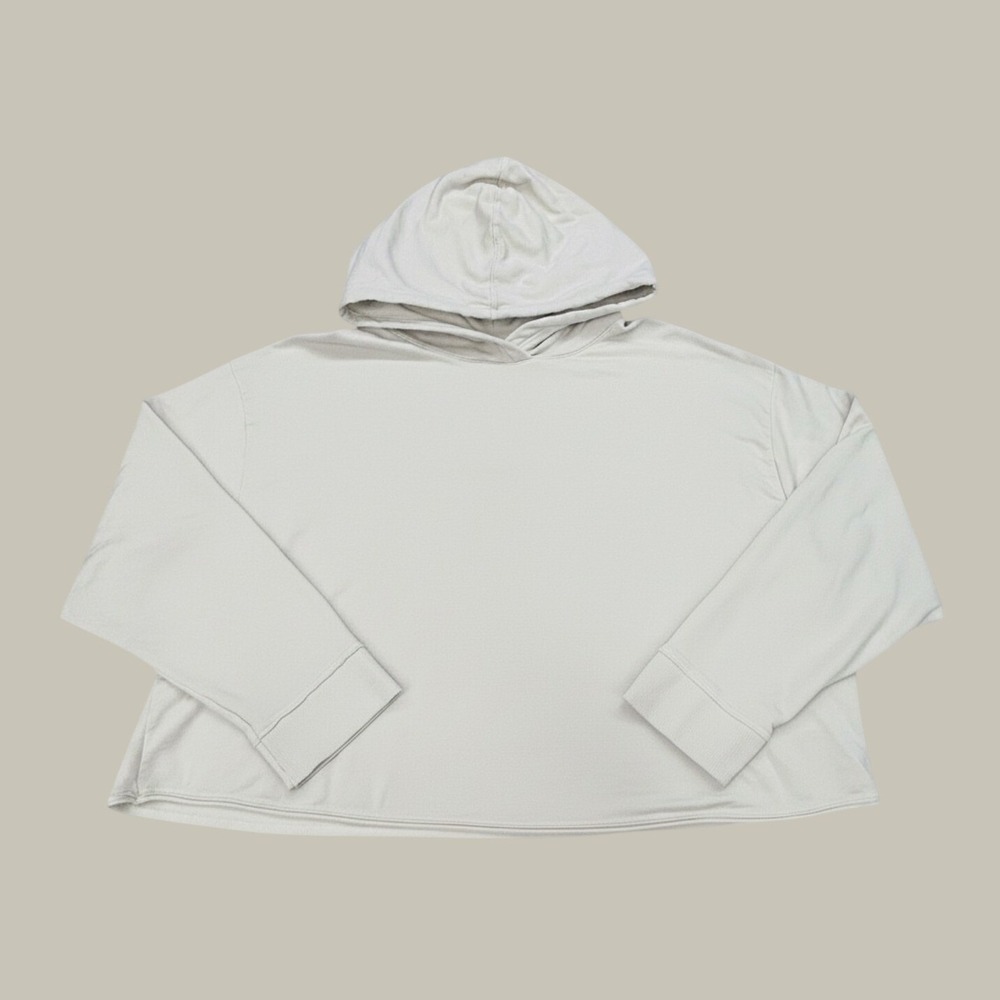 Nike Yoga Hoodie Womens 3X‎ Cream Beige Soft Athleisure Pullover Plus Size Cozy